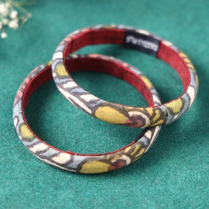 Multicolor Handpainted Kalamkari Bangle Set of 2