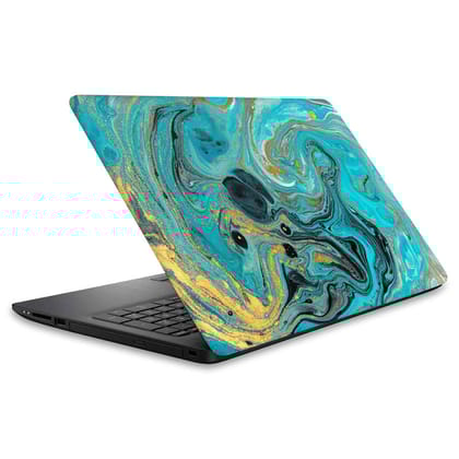 Blue Gold Laptop Skins