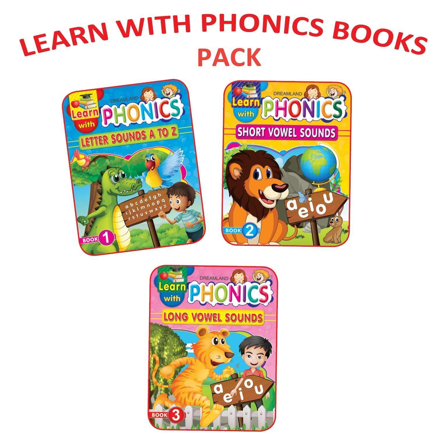 Learn with Phonics Pack -1 (English, Paperbac [Paperback] Dreamland Publications