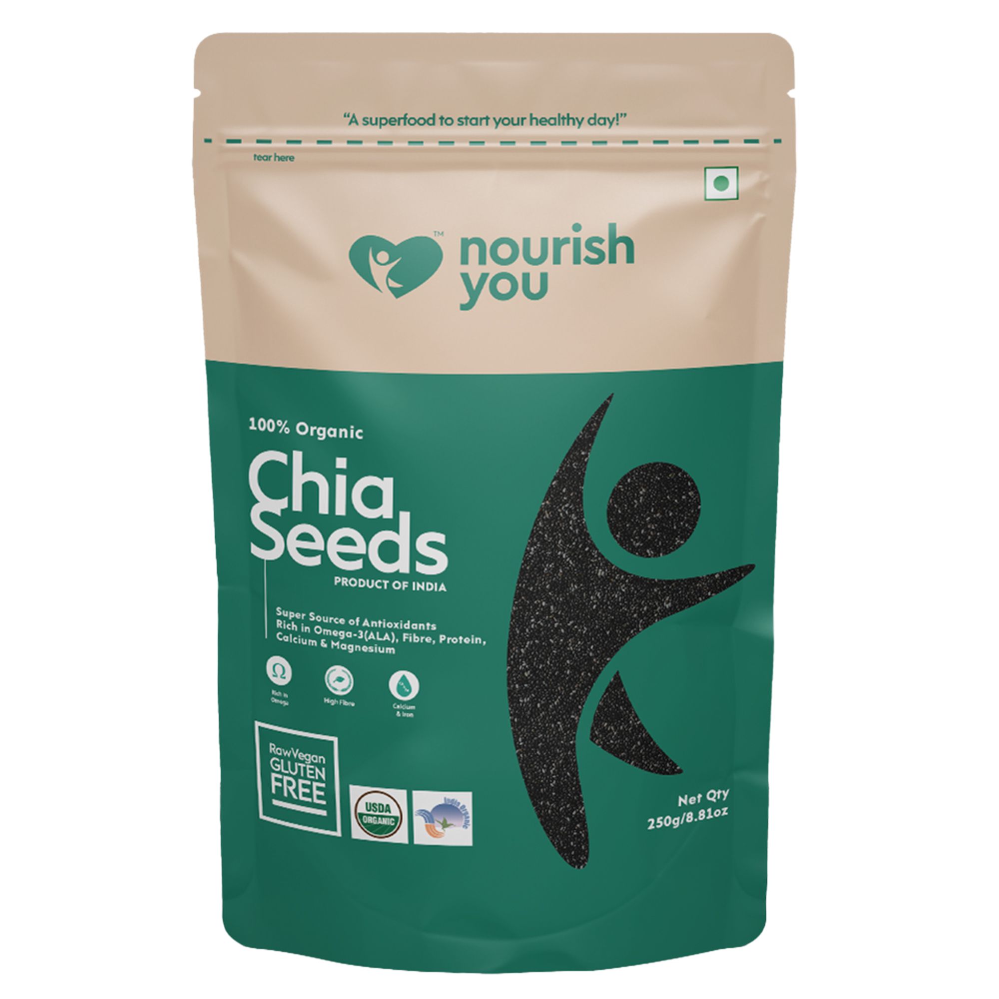 Raw Black Chia Seeds 1 KG
