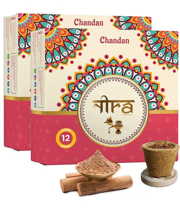 Nira Fragrances Havan Cups Chandan 24 Pieces ( Pack of 2 )