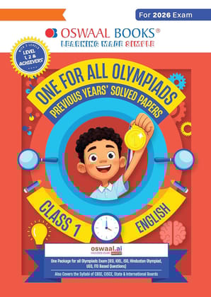 Oswaal One For All Olympiads Previous year solved paper English Class 1 with preparation guide One package for all olympiads Exams [Paperback] [Oct 30, 2024] Oswaal