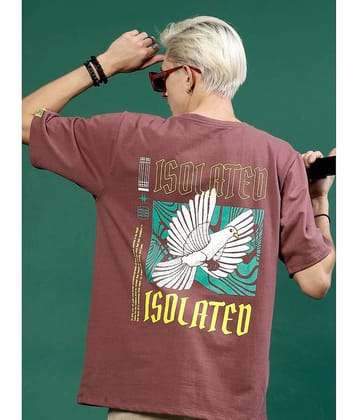 Rigo Pack of 1 Cotton Oversized Fit Men's T-Shirt ( Mauve )