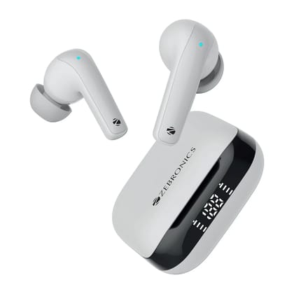 ZEBRONICS PODS K2 in Ear Wireless Earbuds, Upto 40 Hrs Backup, Dual EQ, Quad MIC ENC, 10mm Bass Drivers, Fast Charging, Bluetooth, Flash Connect,40ms Low Latency Gaming, LED Battery Indicator(White) ZEBRONICS PODS K2 in Ear Wireless Earbuds, Upto 40 Hrs Backup, Dual EQ, Quad MIC ENC, 10mm Bass Drivers, Fast Charging, Bluetooth, Flash Connect,40ms Low Latency Gaming, LED Battery Indicator(White)