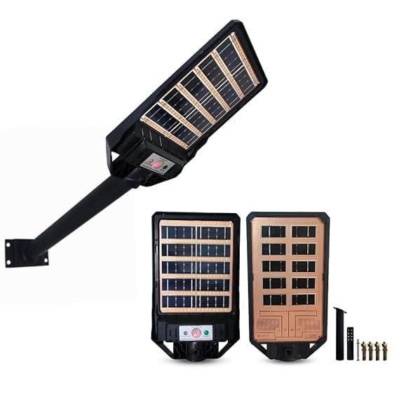 Double-Sided Solar Panel, Double Power 100W Solar Street Lights Outoor with Double Sided Charging