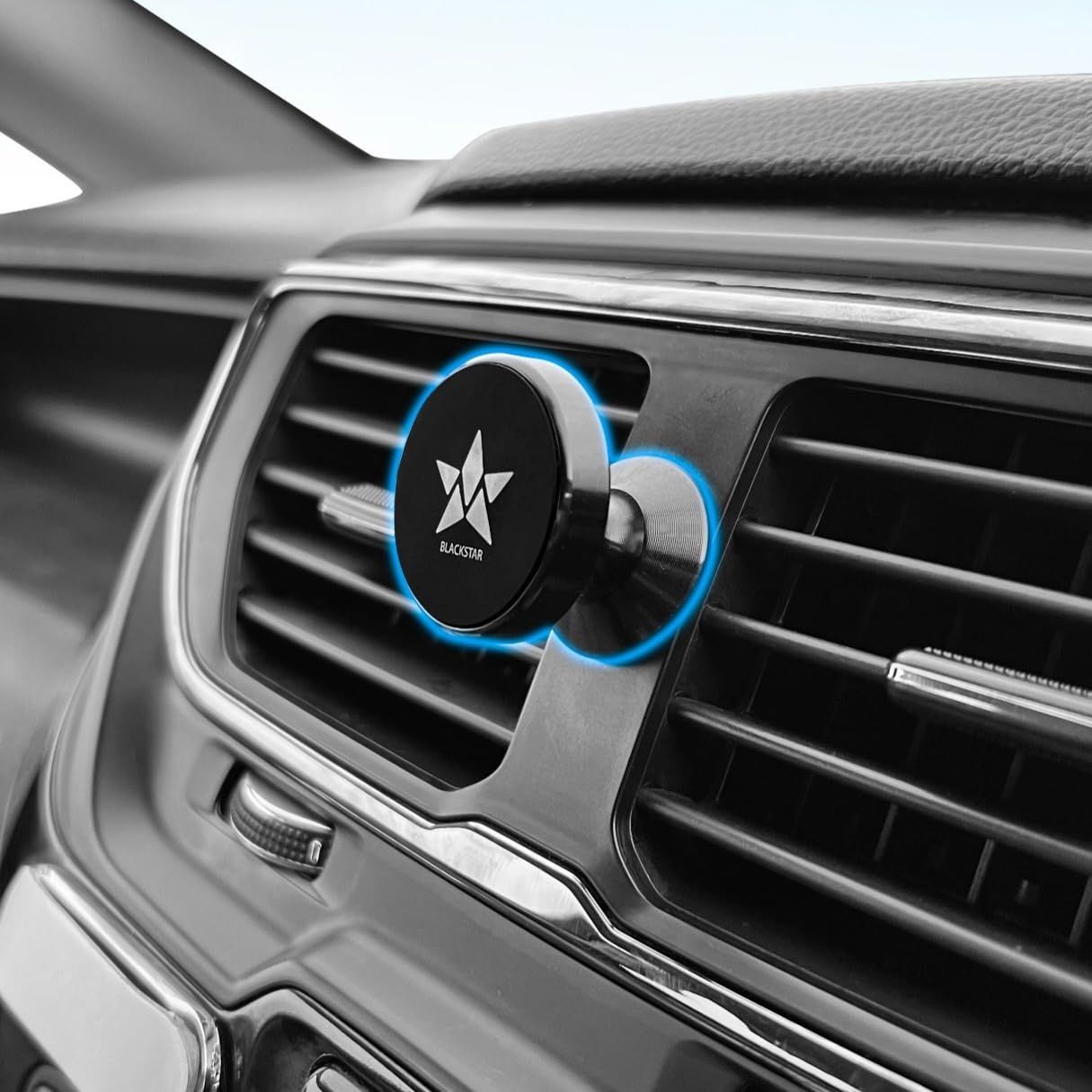Blackstar Spiro Mag - Magnetic Mobile Phone Holder for Car Dashboard/Bike with 540° Angle Rotation - Phone Mount Stand with Strong & Safe Magnets - Compatible with All Mobiles (MAGSAFE Incompatible) Blackstar Spiro Mag - Magnetic Mobile Phone Holder for 
