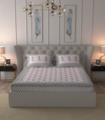 Whispering Green Pure Cotton Bedsheets Whispering Green Pure Cotton Bedsheets