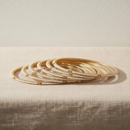 Elayne  Ivory Grace Beaded Bangles Set
