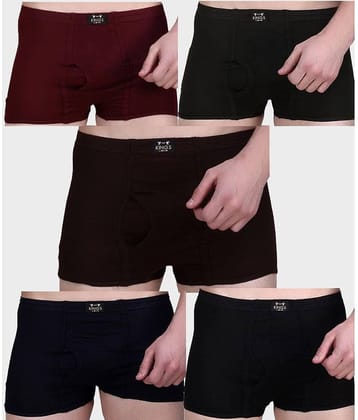 HAP Pack of 5 Cotton Trunks For Men's ( Multicolor )
