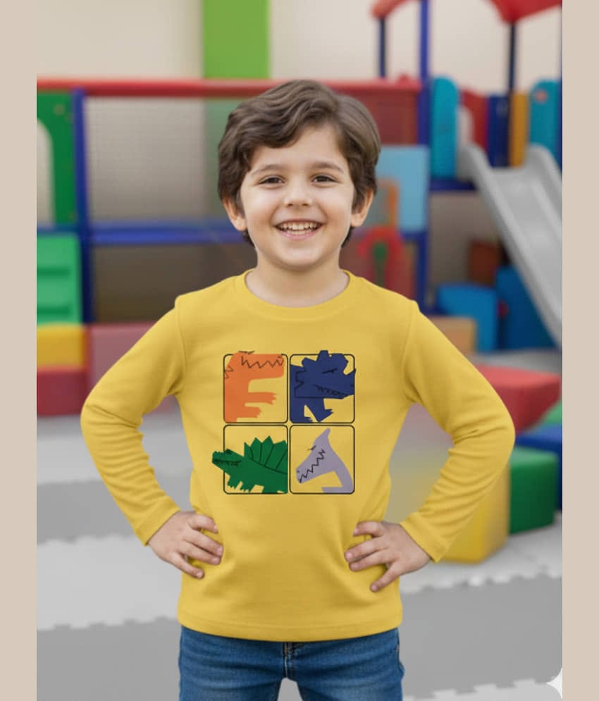 Rigo Pack of 1 Boys & Girls Cotton T-Shirt ( Light Yellow )