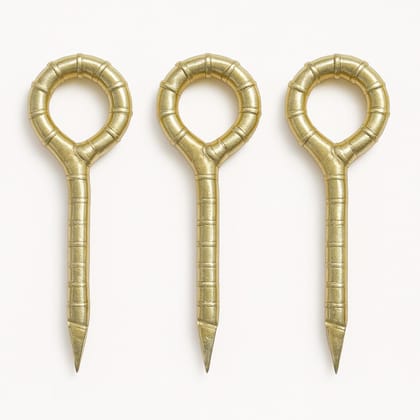 Masonry Screwbolt Hooks (Pack of 3) � 4 Inch Heavy Duty Thunderbolts Eye Bolts � Multi-Use Kondi Eyebolt for Garden, Wall, and Concrete Fixing | Zinc Coated Steel Ring Pins