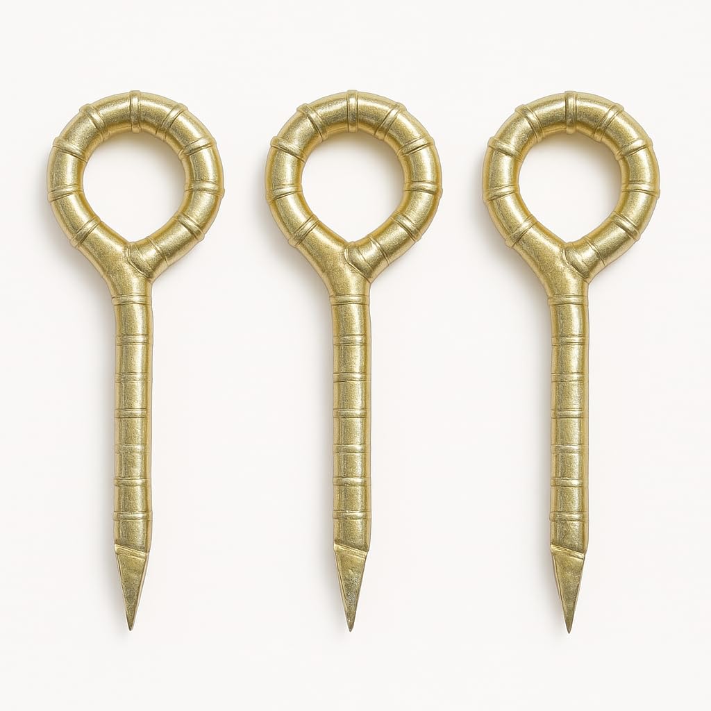 Masonry Screwbolt Hooks (Pack of 3) � 4 Inch Heavy Duty Thunderbolts Eye Bolts � Multi-Use Kondi Eyebolt for Garden, Wall, and Concrete Fixing | Zinc Coated Steel Ring Pins