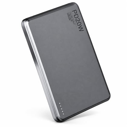 5000mAh Ultra Slim Wireless Power Bank with 20W PD Fast Charging, USB Type-C Output, LED Battery Indicators, Compact Portable Mobile Charger – 6 Months Warranty