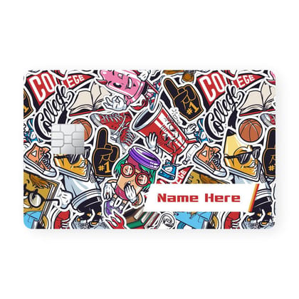 Wrapcart Cartoon Art Custom Name Vinyl Card Skin