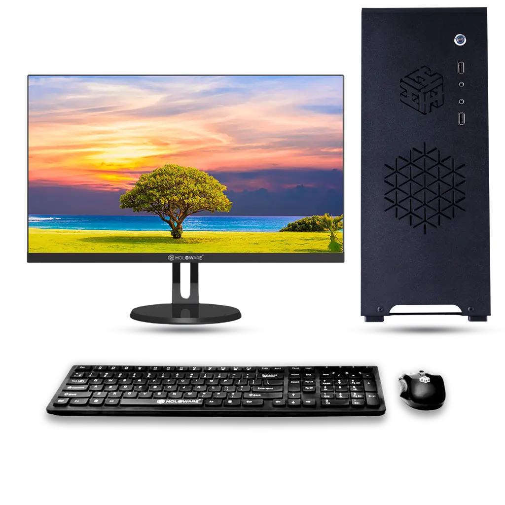 Holoware Desktop (10th Gen, Intel Core i3-10100 Processor, 6MB Cache, base clock 3.6GHz,up to 4.3GHz, 4 cores, 8 threads)