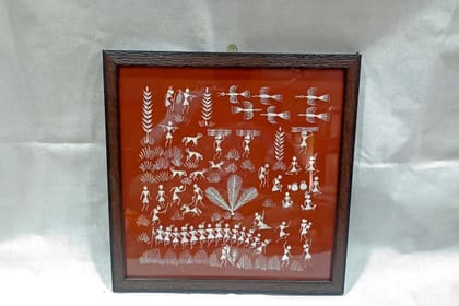 Warli Farmer Tribal Wall Art Home Decor Warli Farmer Tribal Wall Art Home Decor