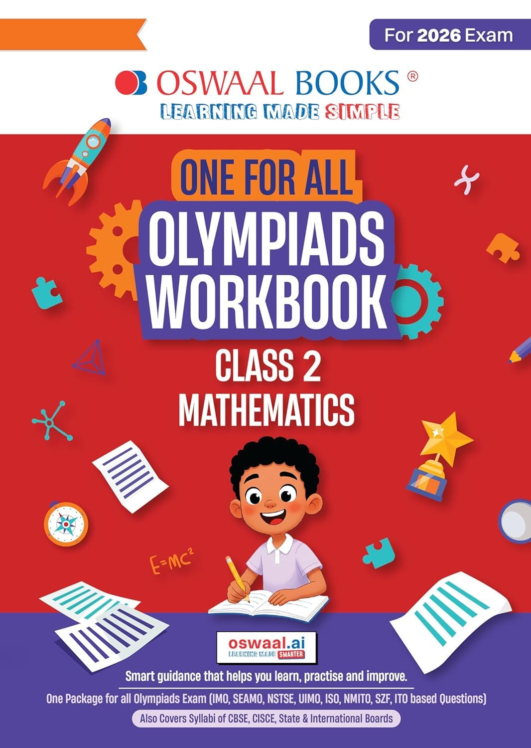 OSWAAL ONE FOR ALL OLYMPIADS WORKBOOK MATHS CLASS 2 || PREP GUIDE || NSTSE|| FOR 2026 EXAMS -OSWBMATH2