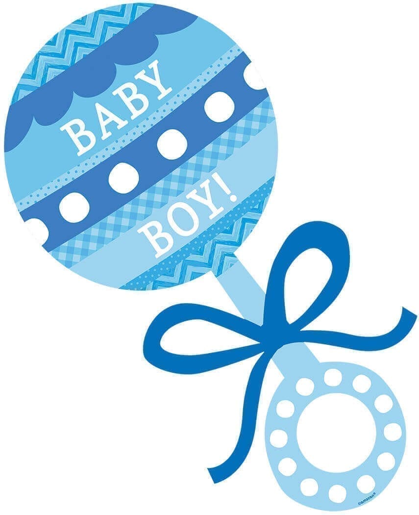 Wanna Party Baby Boy Rattle Cutout 12"