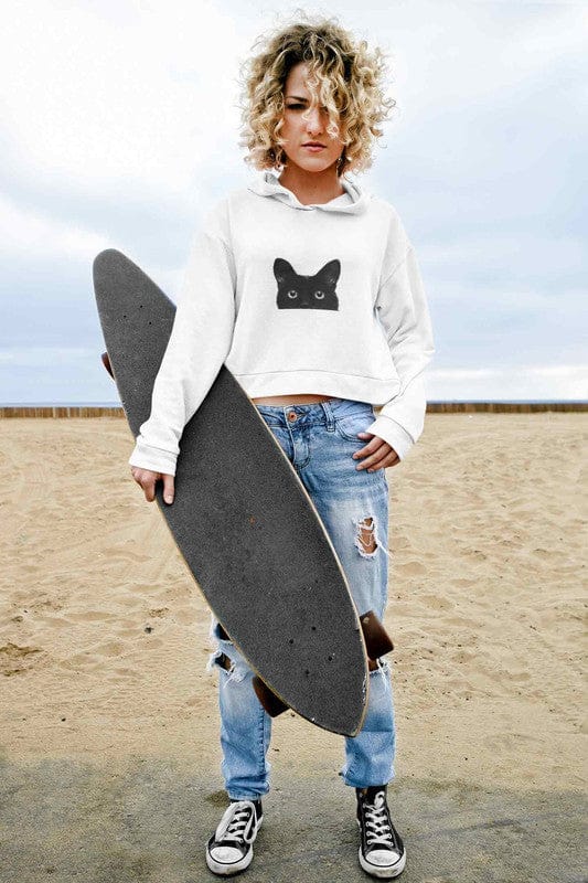 Crop Hoodie (Women) - Everlasting Black (5 Colours)