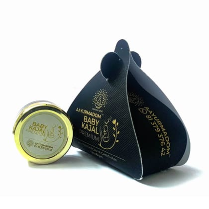 AAYURMADOM Baby Kajal - Bee Wax with Panchagavya Ghritham, Tender Care, Zero Chemicals, Irritation-Free, Tear-Free