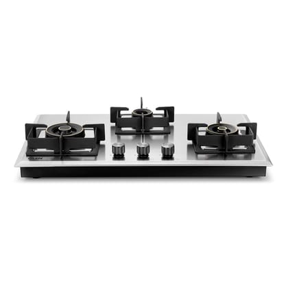 3 Burner DFVS Stainless Steel Hob with 2 Triple Ring Forged Brass Burners Auto Ignition (BH1073XLDFHT2TRSS)