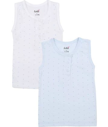 LULA Pack of 2 Girls 100% Cotton Tops ( Blue )