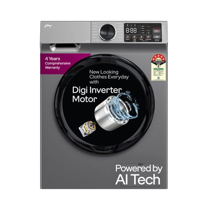 Godrej 10 Kg 5 Star, 5 Years Comprehensive Warranty, AI Powered, Steam Wash, Pause The Cycle, Digi Inverter Fully Automatic Front Load Washing Machine (WFEON CEL 1014 IEBT SLSR, Silver Stream) Silver Stream / 10 Kg - 5 Star Godrej 10 Kg 5 Star, 5 Years Comprehensive Warranty, AI Powered, Steam Wash, Pause The Cycle, Digi Inverter Fully Automatic Front Load Washing Machine (WFEON CEL 1014 IEBT SLSR, Silver Stream) Silver Stream / 10 Kg - 5 Star