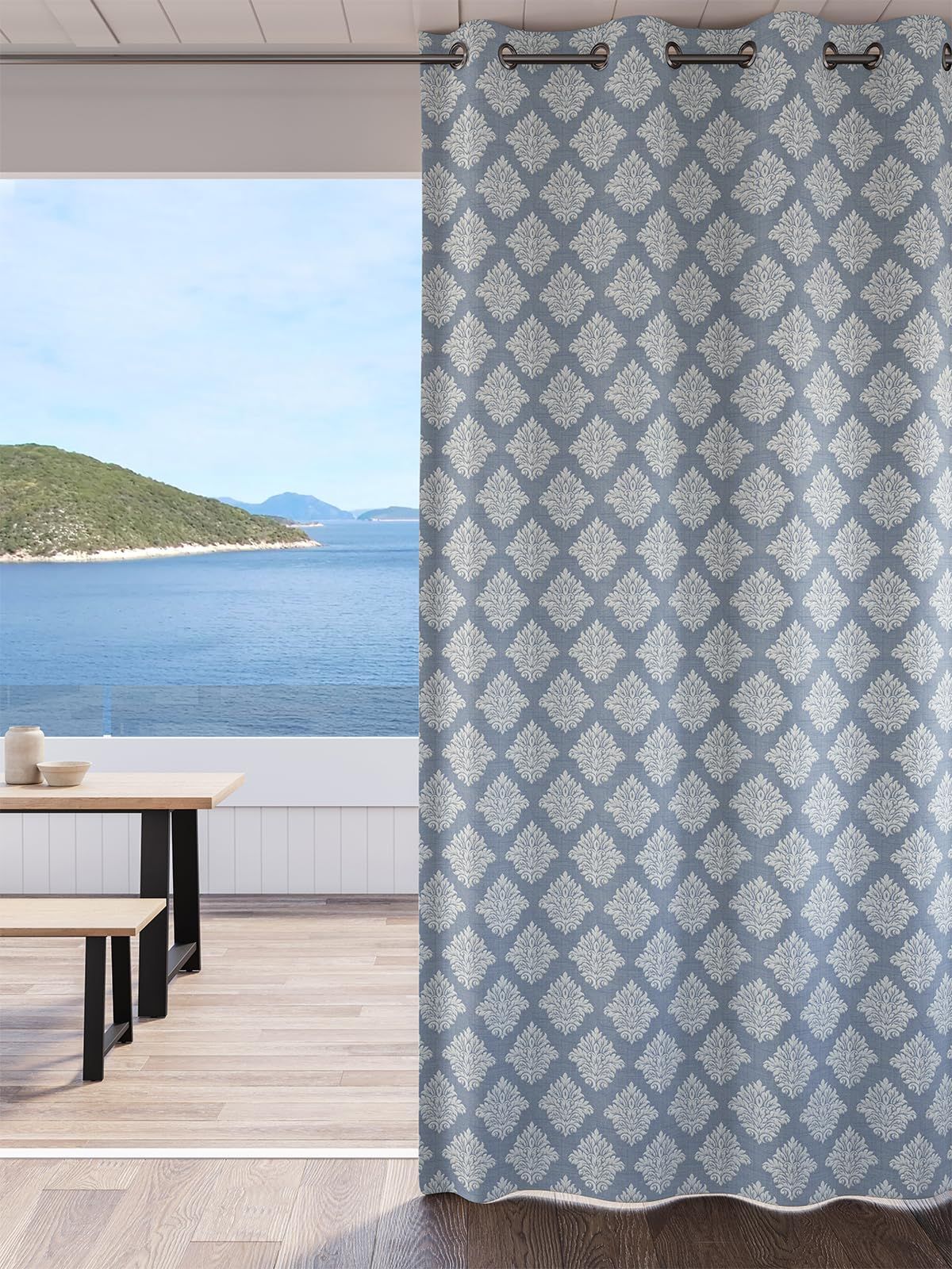 DDECOR - 100% Polyester Door 7 Ft|135 CM X 225 CM| - Blue