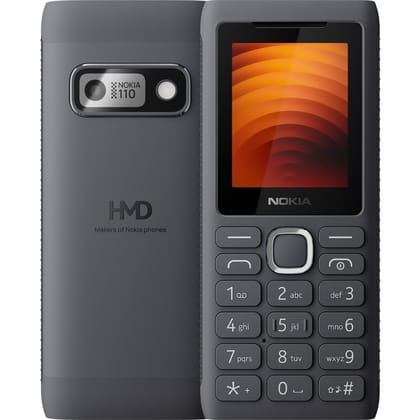 Nokia 110 Power Keypad Phone |Dual SIM, Camera, Long Lasting Battery, Durable Design, Phone Talker, Wireless FM Radio, MP3 Player, MicroSD, 1-Year Replacement Guarantee | Grey Nokia 110 Power Keypad Phone |Dual SIM, Camera, Long Lasting Battery, Durable 