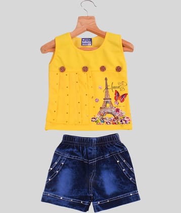 JCT DRESSES Pack of 1 Baby Girls Cotton Blend Top & Skirt ( Multicolor )