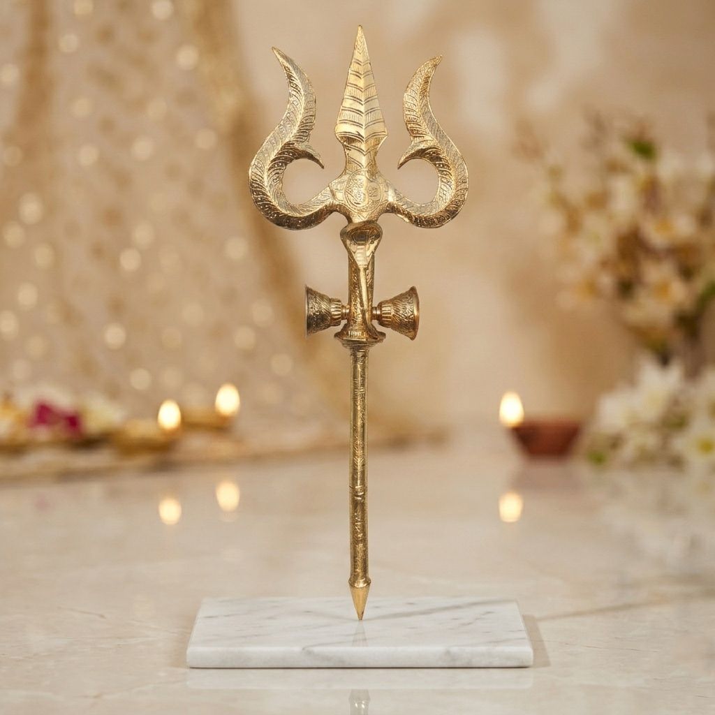 Brass Trishul, Height : 60 Inch (ZMAS622 I)