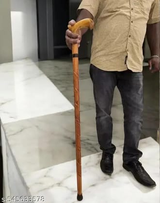 Handcrafted Wooden Walking Stick Premium Hardwood Walking Stick  Lightweight, Durable & Waterproof