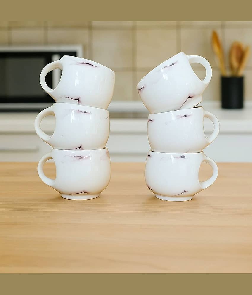 Love Unlimited Solid Bone China Tea Cup 150 ml ( Pack of 6 )