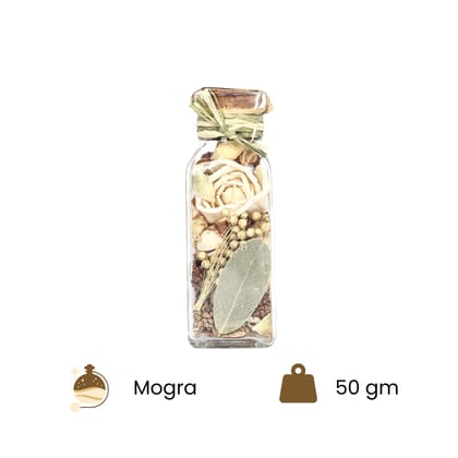 Mogra Fragrant Dried Flowers Potpourri Jar for Home Decor
