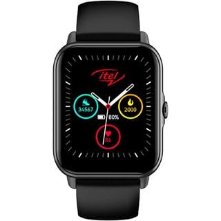 itel Smart Watch 2 1.8 Inch Big Display BT-Calling High-Res Curved Display Smartwatch  (Black Strap, Free Size)_634clone.