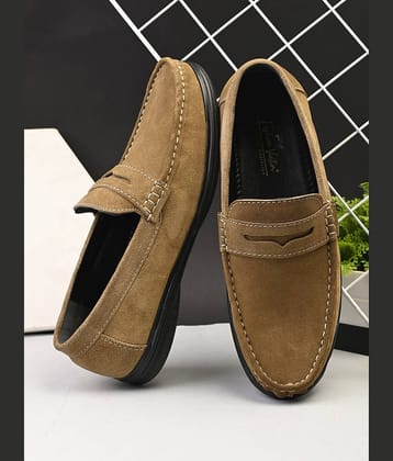 Fashion Victim Beige Men's Slip on Shoes