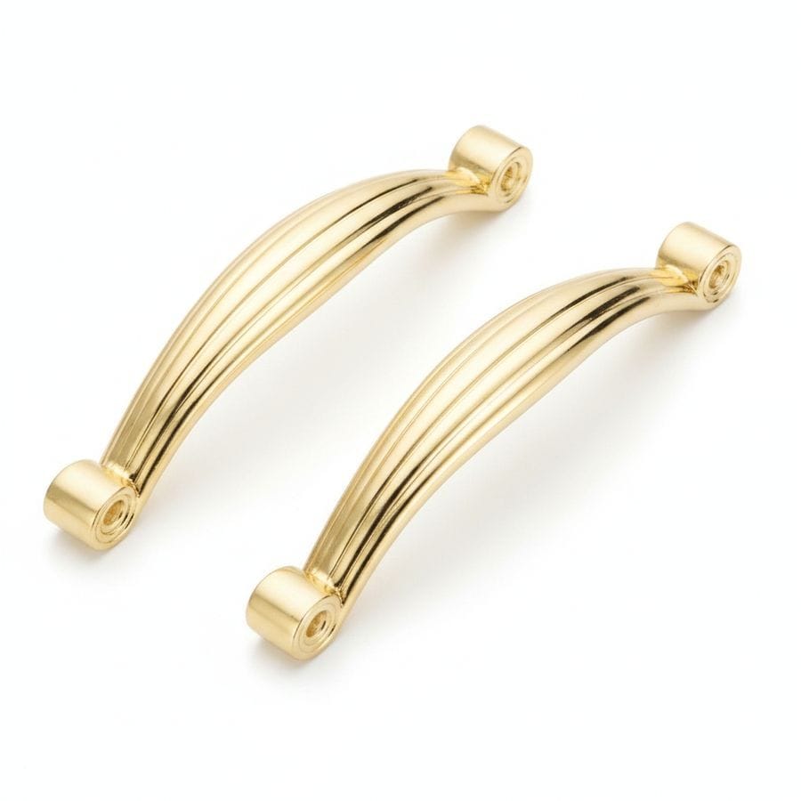 Gold Finish Cabinet Pull Handles - Set of 2