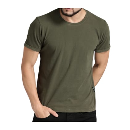 Trishoolin Plain T-Shirt | Regular Fit | Crew Neck / Round Neck Half Sleeve | Design 10000MB | Pack of 1