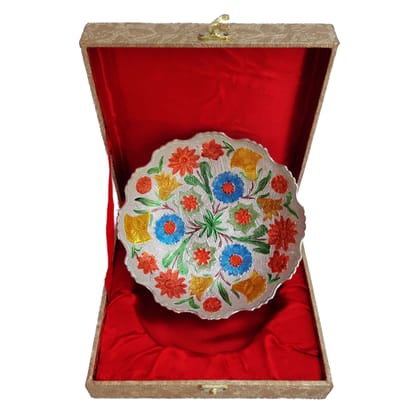 Brass Decorative Bowl Coloured Gosha 3 Platter (BMAS231 S)