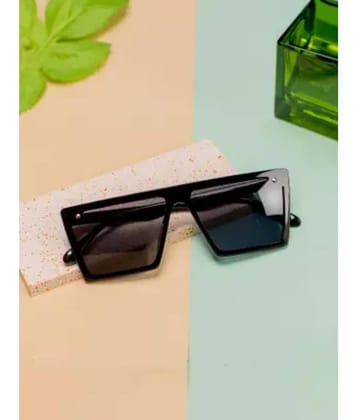 BANDSMITH Black Oval Sunglasses ( Pack of 1 )