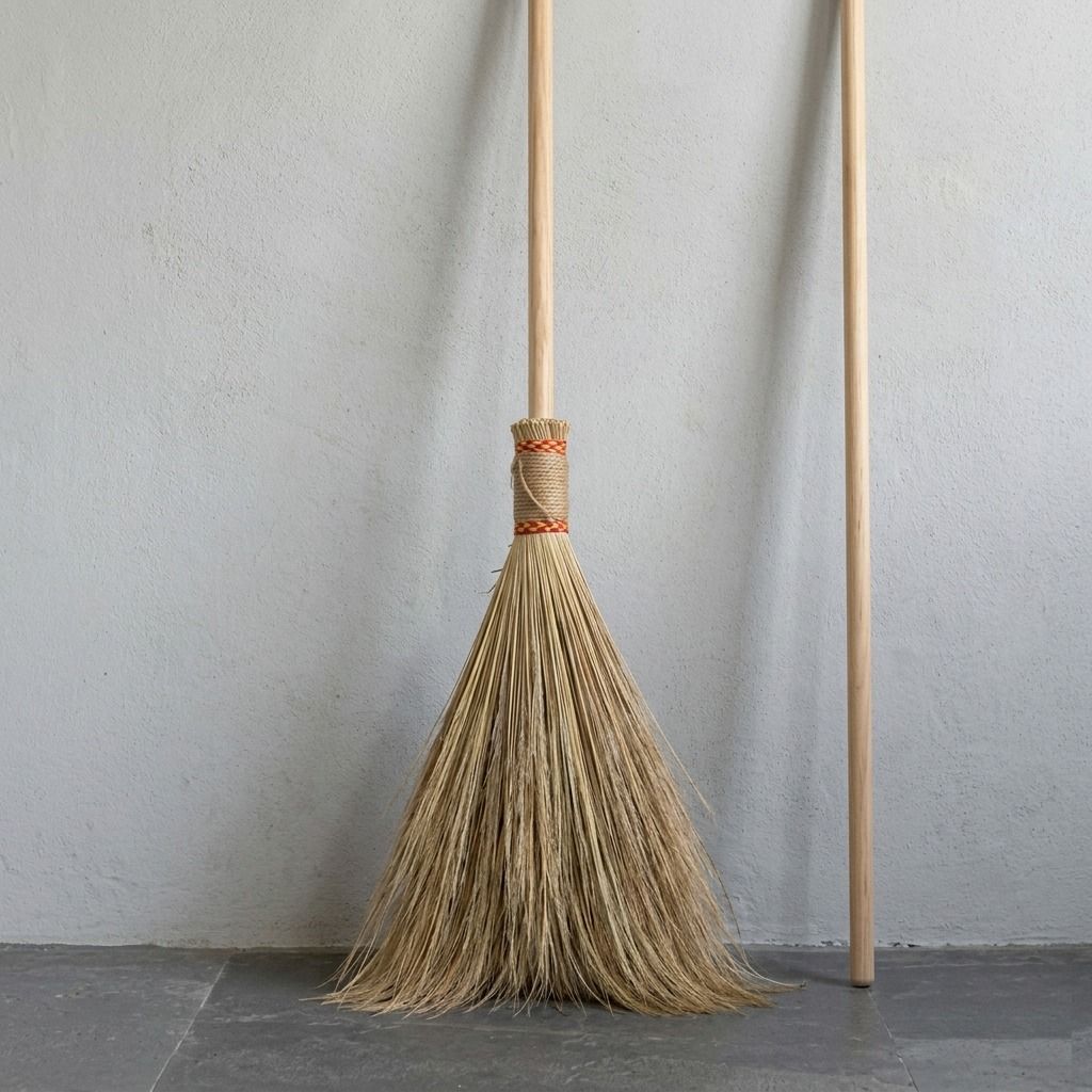 Premium Durable Cleaning Broom for Home, Kitchen & Workplace Everyday Floor Sweeping