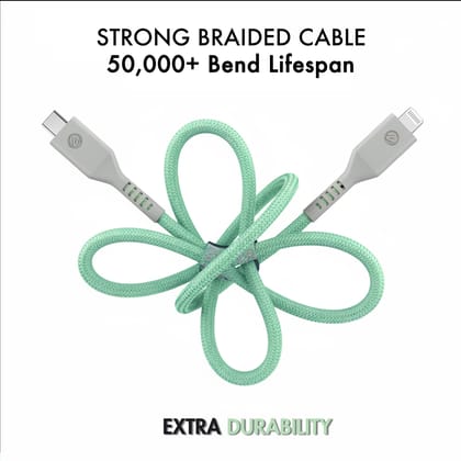 Zebraa Type C to Lightning Cable - Green
