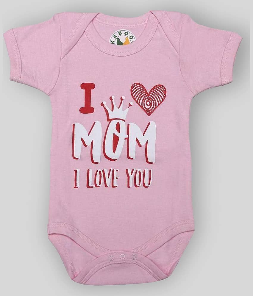 KABOOS Pack of 1 Baby Girls Cotton Bodysuit ( Pink )
