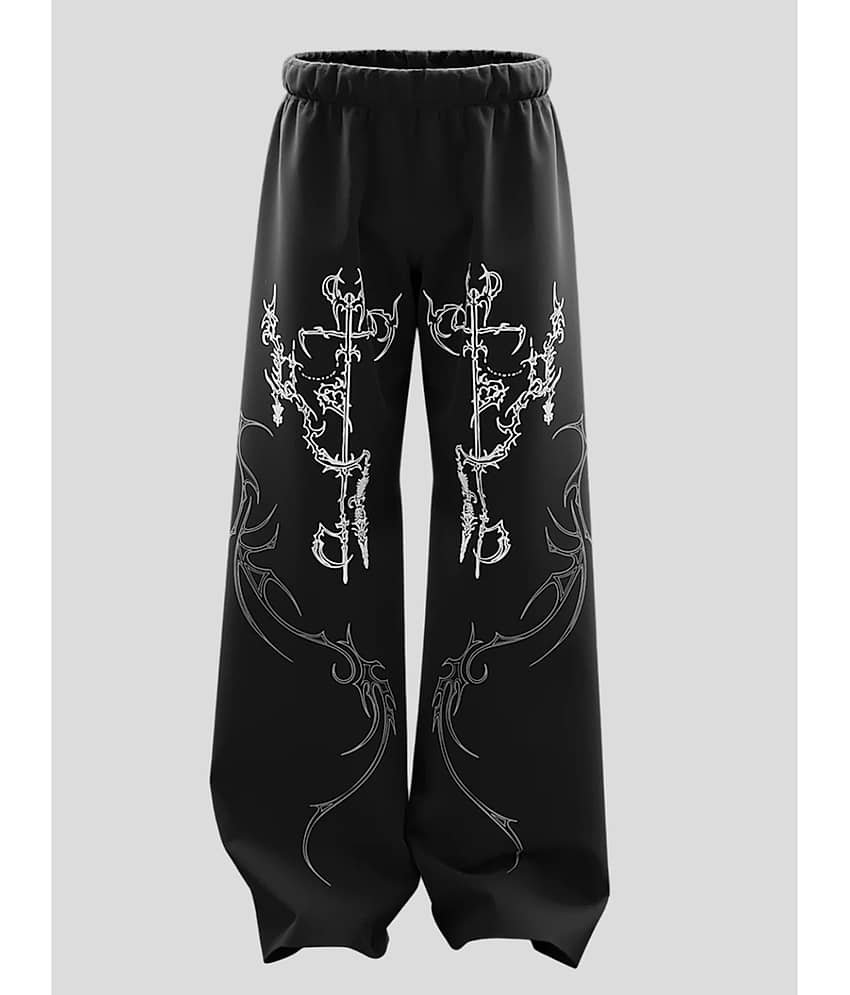 Glito Black Cotton Men's Joggers ( Pack of 1 )