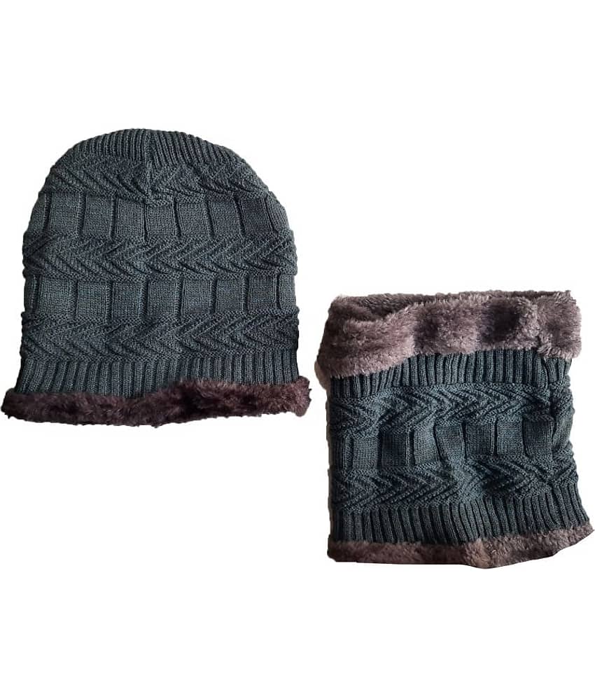 Whyme Fashion Gray Knitted Fur Combo