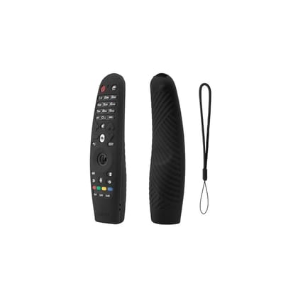 Silicone TV Remote Case Cover for LG Magic Remote (MR18, MR19, MR20) with Loop Black (Remote Not Included). Silicone TV Remote Case Cover for LG Magic Remote (MR18, MR19, MR20) with Loop Black (Remote Not Included).