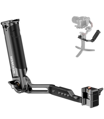 NEEWER Gimbal Sling Handgrip Compatible with DJI RS 4 DJI RS 2 RSC 2 RS 3 RS 3 Pro Handheld Stabilizer, Adjustable & Foldable Handle with Silicon Grip, Load Capacity up to 13.2lb/6kg, Ideal for Low Angle Shots