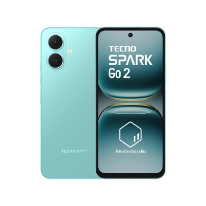 TECNO Spark GO 2 (Turquoise Green, 4GB+64GB) | Segment 1st IP64 SGS Certified | Segment's 1st AI with Indian Languages |Segment's 1st No Network Communications* | 120Hz Display | 5000mAh Battery TECNO Spark GO 2 (Turquoise Green, 4GB+64GB) | Segment 1st 