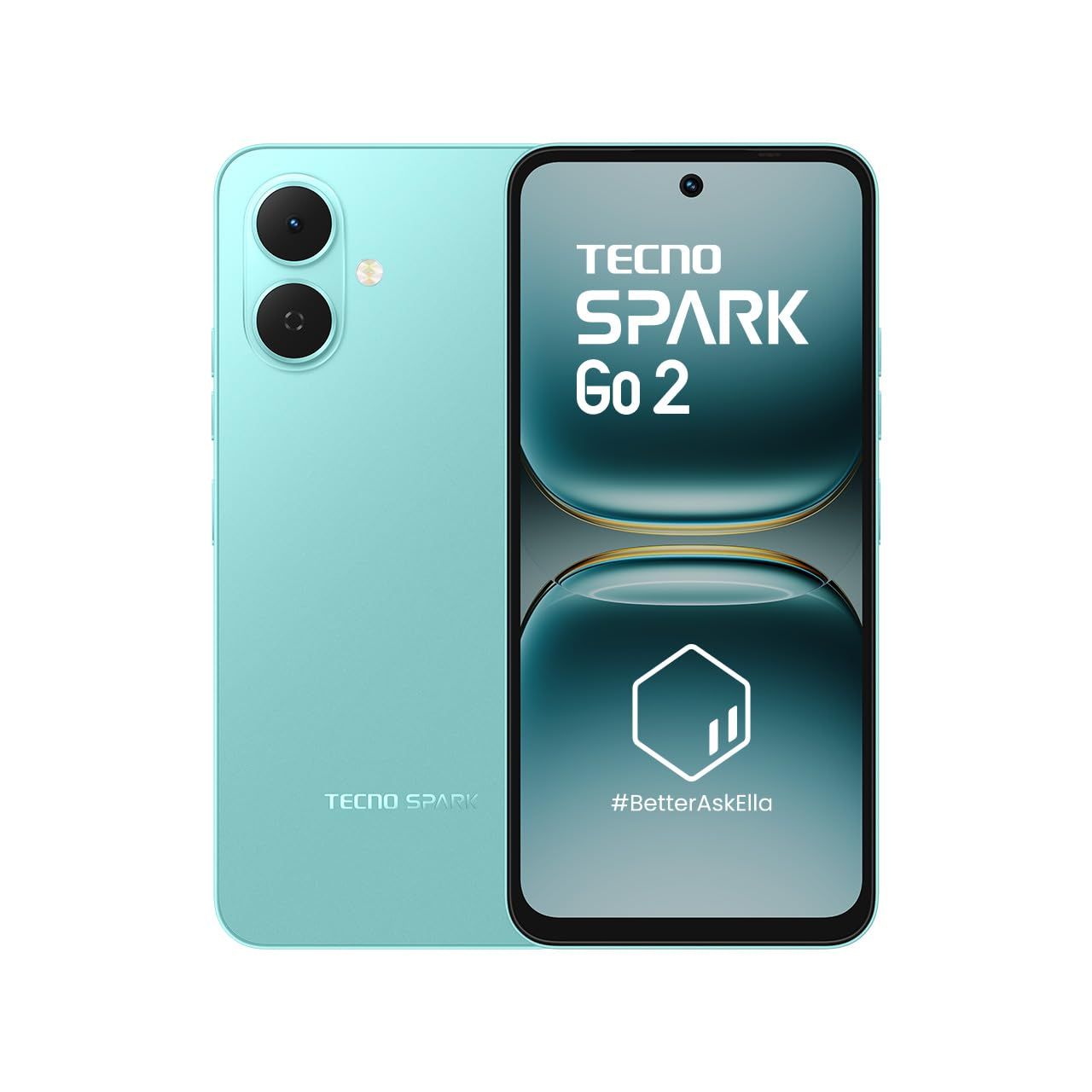 TECNO Spark GO 2 (Turquoise Green, 4GB+64GB) | Segment 1st IP64 SGS Certified | Segment's 1st AI with Indian Languages |Segment's 1st No Network Communications* | 120Hz Display | 5000mAh Battery TECNO Spark GO 2 (Turquoise Green, 4GB+64GB) | Segment 1st
