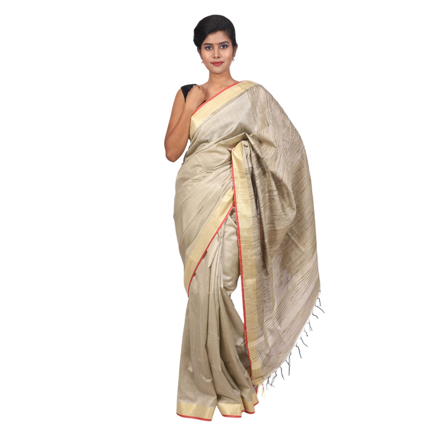 HANDLOOM KOSA SAREE WITH BLOUSE (SKU - 1STV01111019 SAREE- 177)